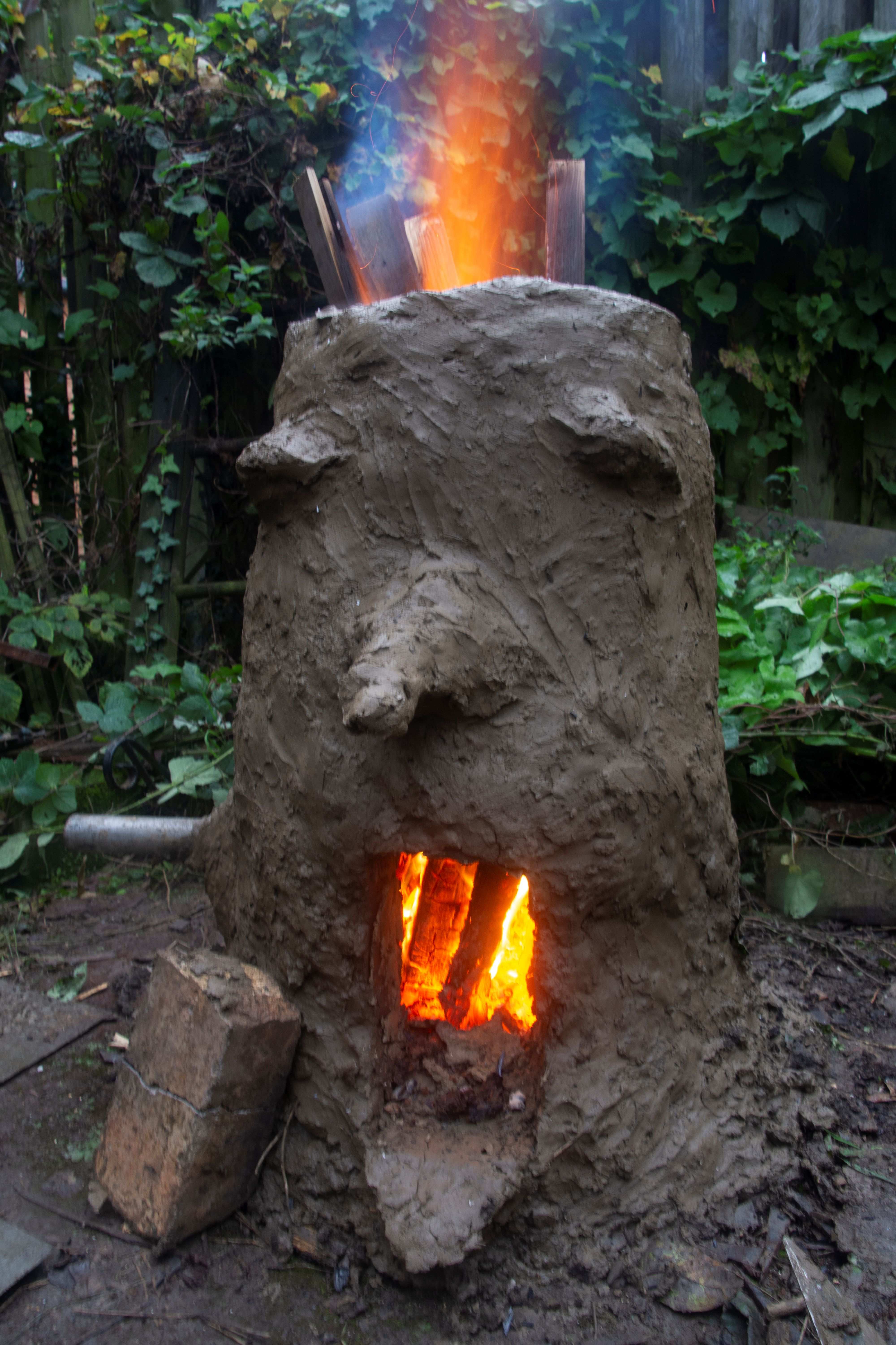 Fig 2: Drying the furnace from the inside