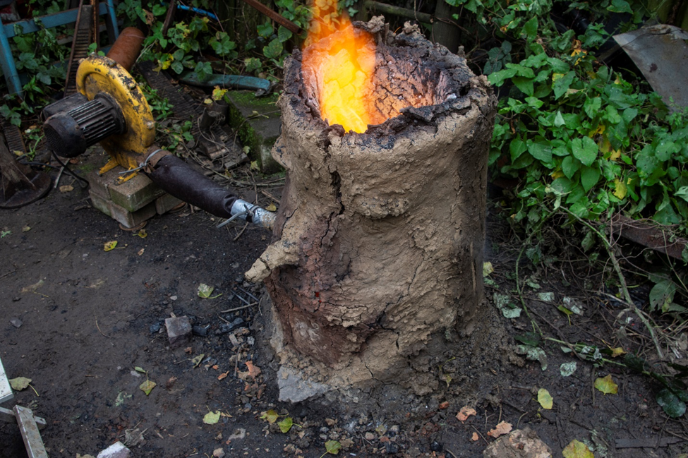 Fig 3: Severe cracking of the furnace both inside and out