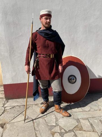 Alex Iles Dressed as a late Roman limitani at the Late Roman Event at Museum Park Orientalis NL. 